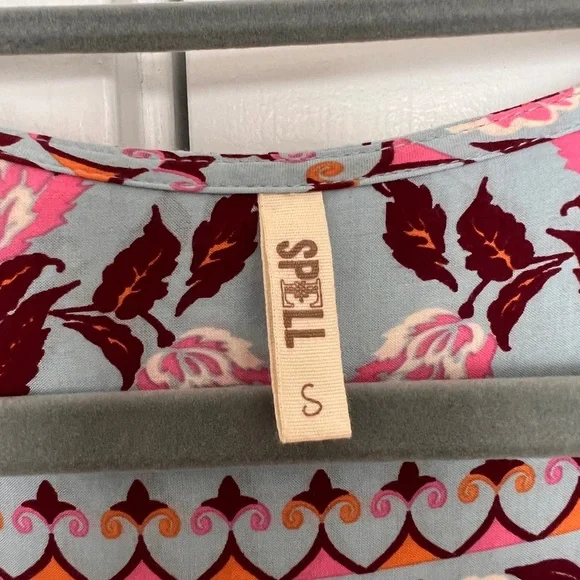 Spell Pandora Gown in Aquarium Blue Size Small Mandala Floral Maxi Dress